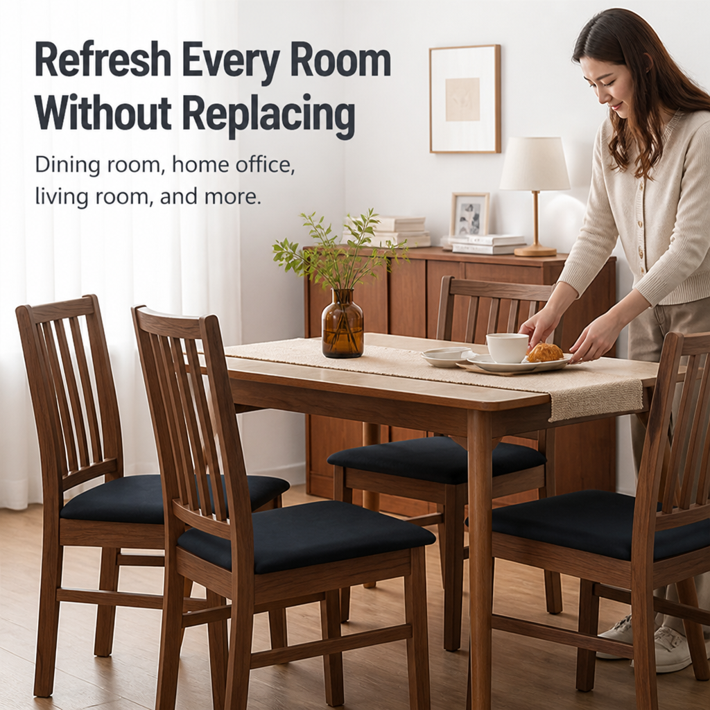 FlexiSeat™ — Wrap Your Chairs in Flawless Comfort and Effortless Elegance Every Day