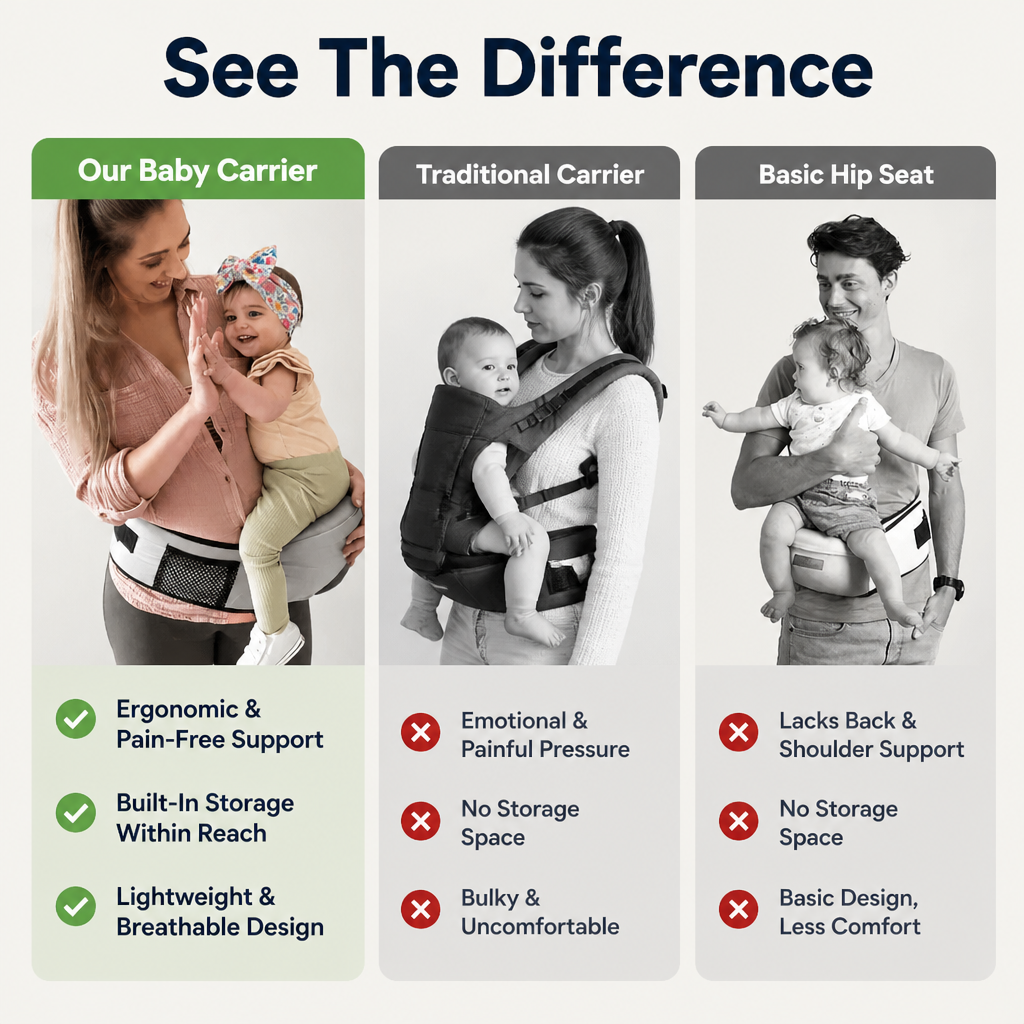EmberNest™ — Carry Your Baby All Day in Pain-Free Comfort and Effortless Style