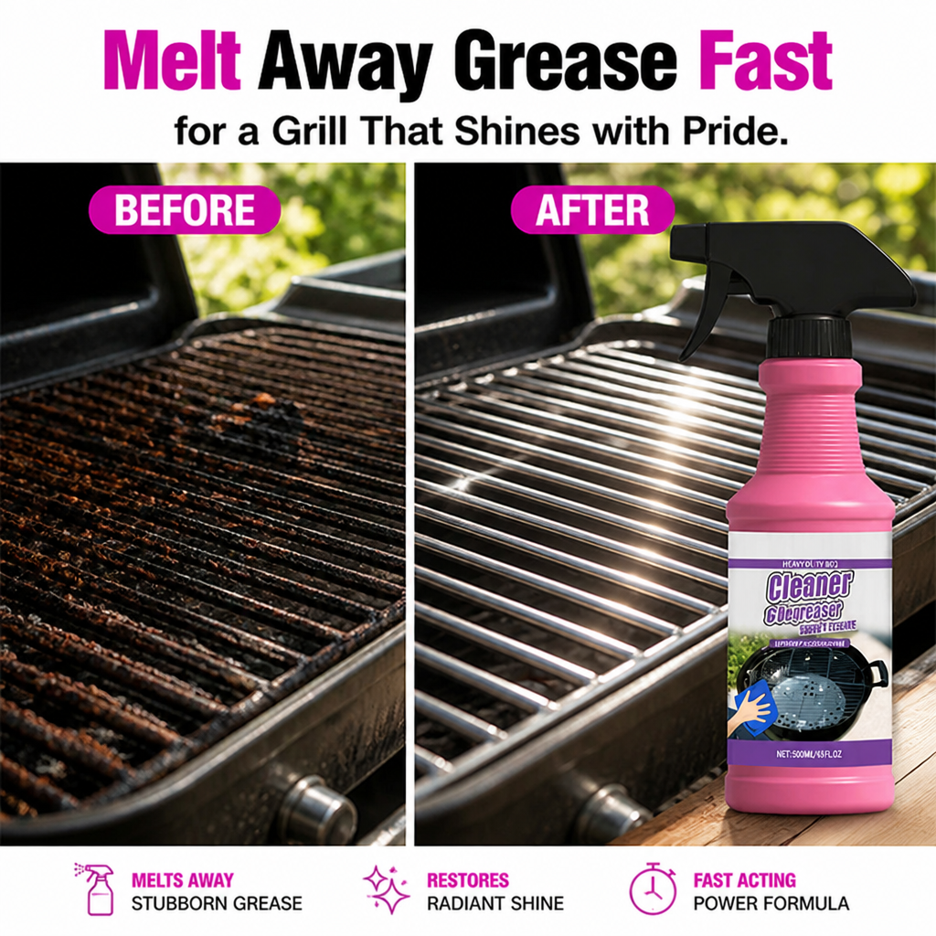 BlazeBright™ — Melt Away Grease Fast for a Grill That Shines with Pride