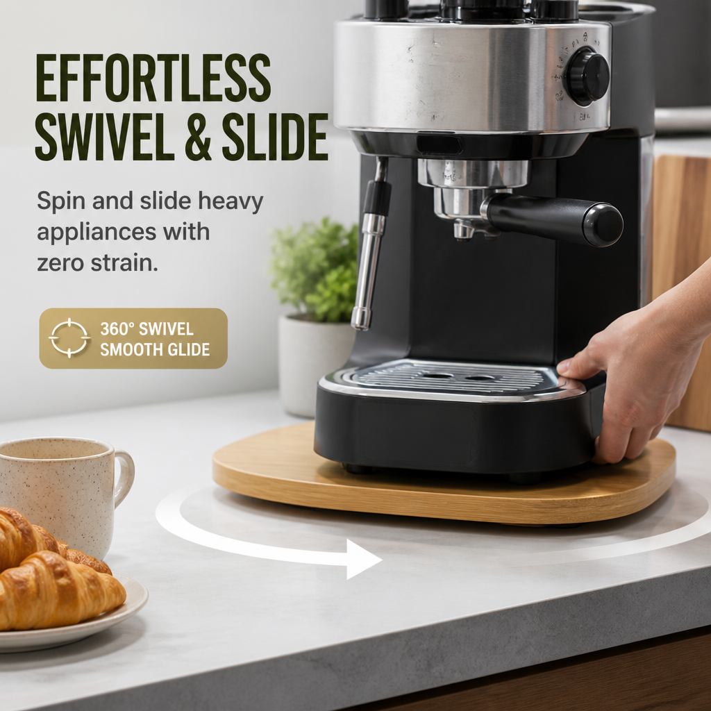 SlipFlow™ — Swivel, Slide & Reclaim Your Counter Without Lifting a Thing