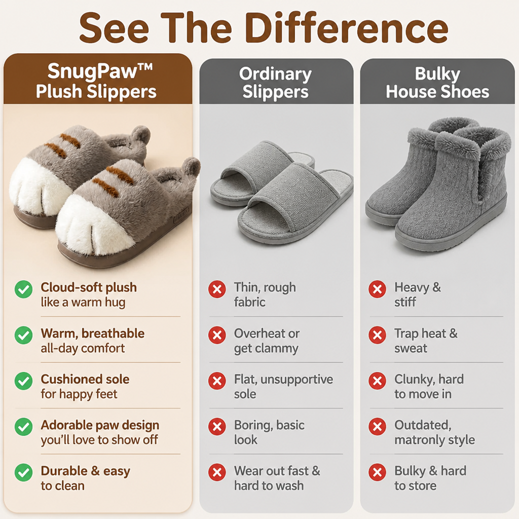 SnugPaw™ Plush Slippers — Feel the Warm, Cloud-Soft Hug Your Feet Crave Every Day