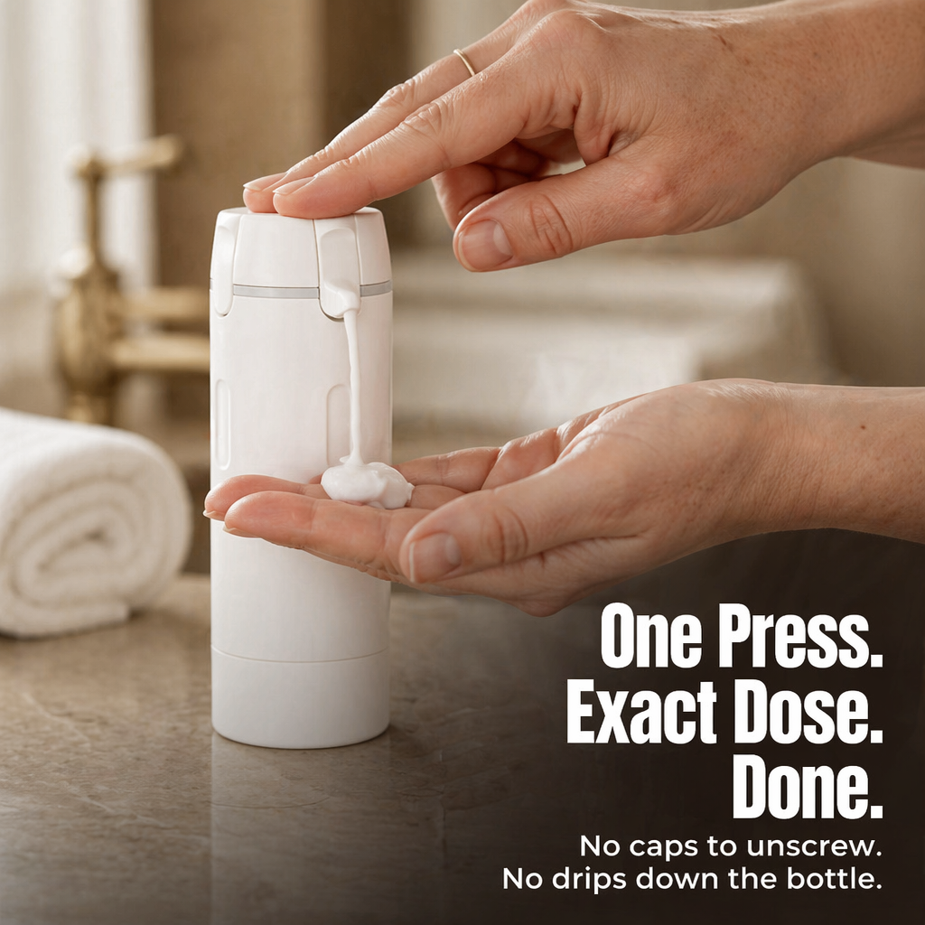 VoyaPack™ — Pack, Lock & Dispense All Four Toiletries From One Case