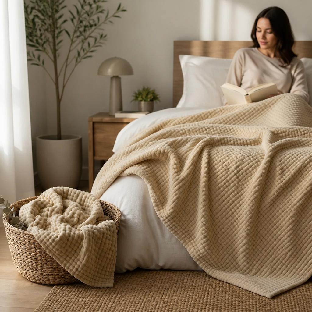 WhisperWeave™ Blanket — Wrap Yourself in Cool, Feather-Light Comfort That Feels Like a Dream