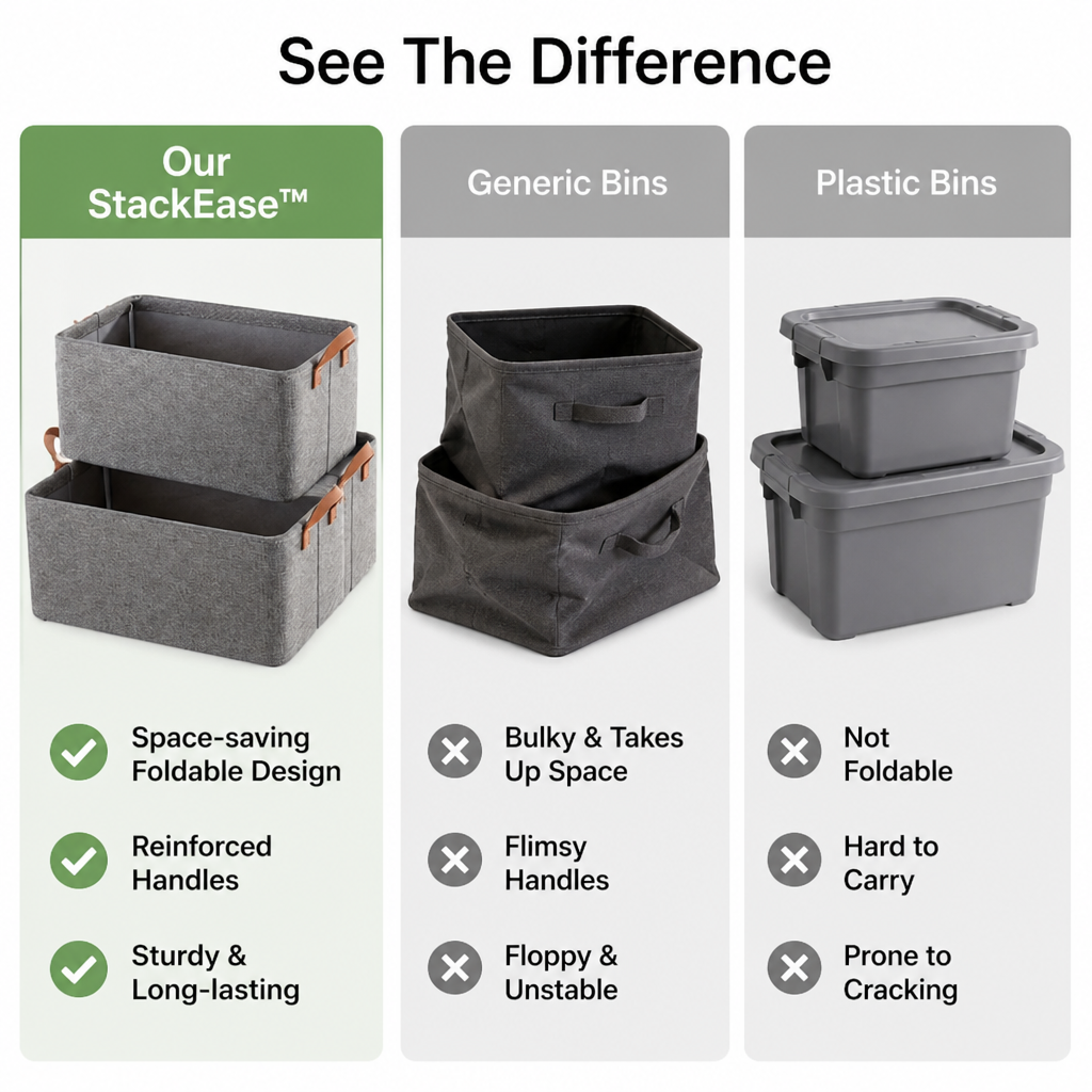 StackEase™ — Turn Clutter Into Calm with Effortless, Space-Saving Strength