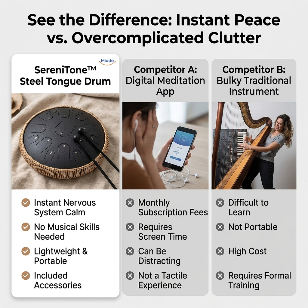 SereniTone™ Steel Tongue Drum — Instantly Melt Stress and Unlock Your Creative Flow