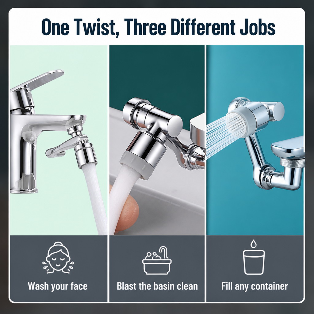 HydraFlex™ — Stop Splashing, Reach Every Corner of Your Sink in Seconds | 60-Day Guarantee