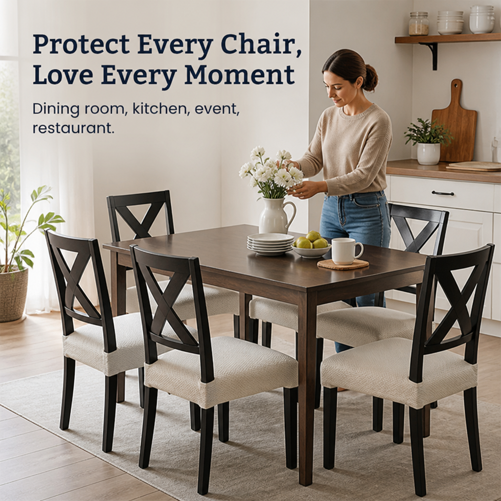 AquaGuard™ Woven Chair Covers — Slip-Resistant Comfort with Unstoppable Waterproof Protection