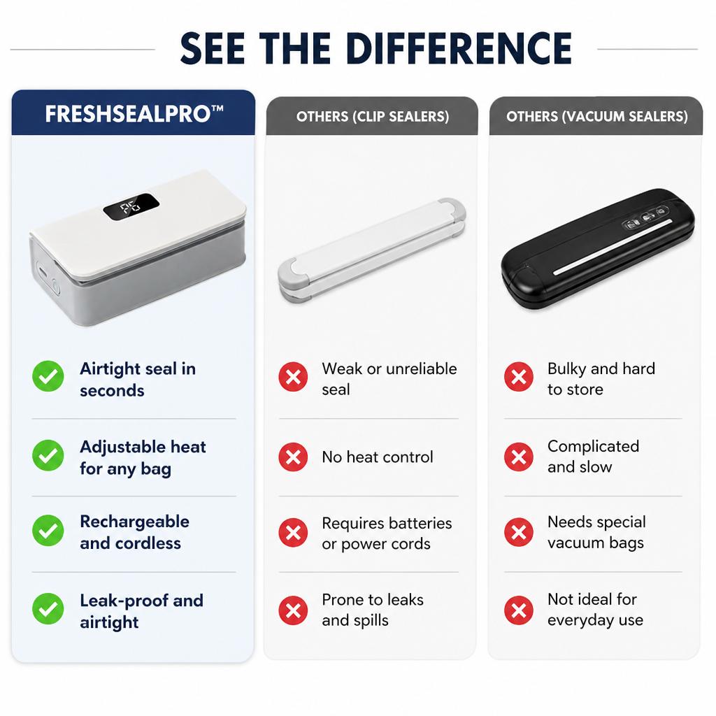 FreshSealPro™ — Seal in Freshness and Crush Food Waste Instantly