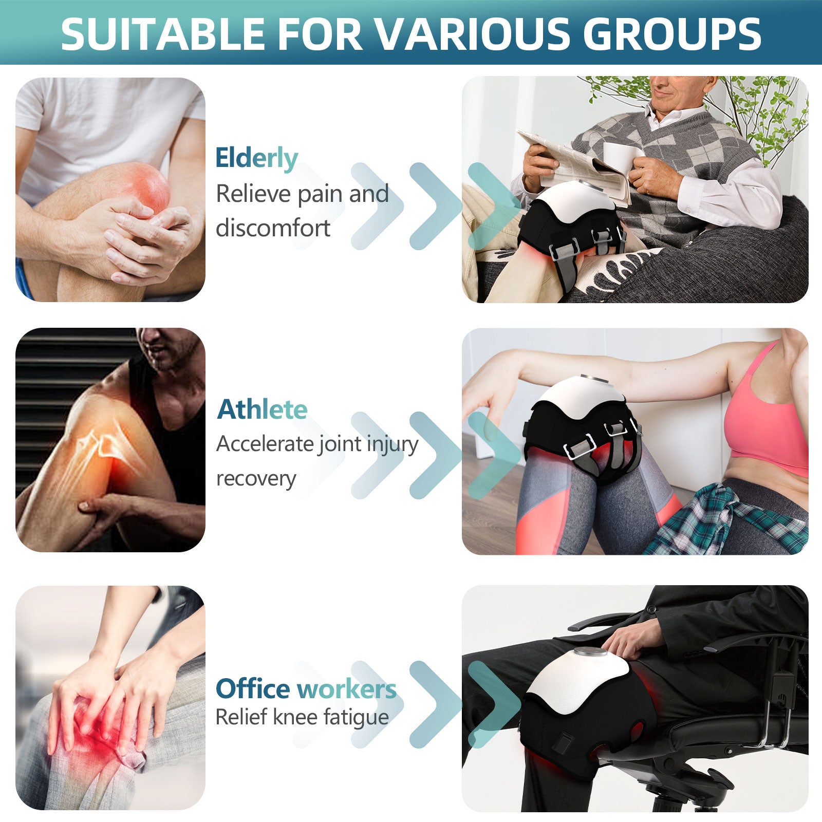 4-in-1 Knee Massager for Osteoarthritis Treatment at Home