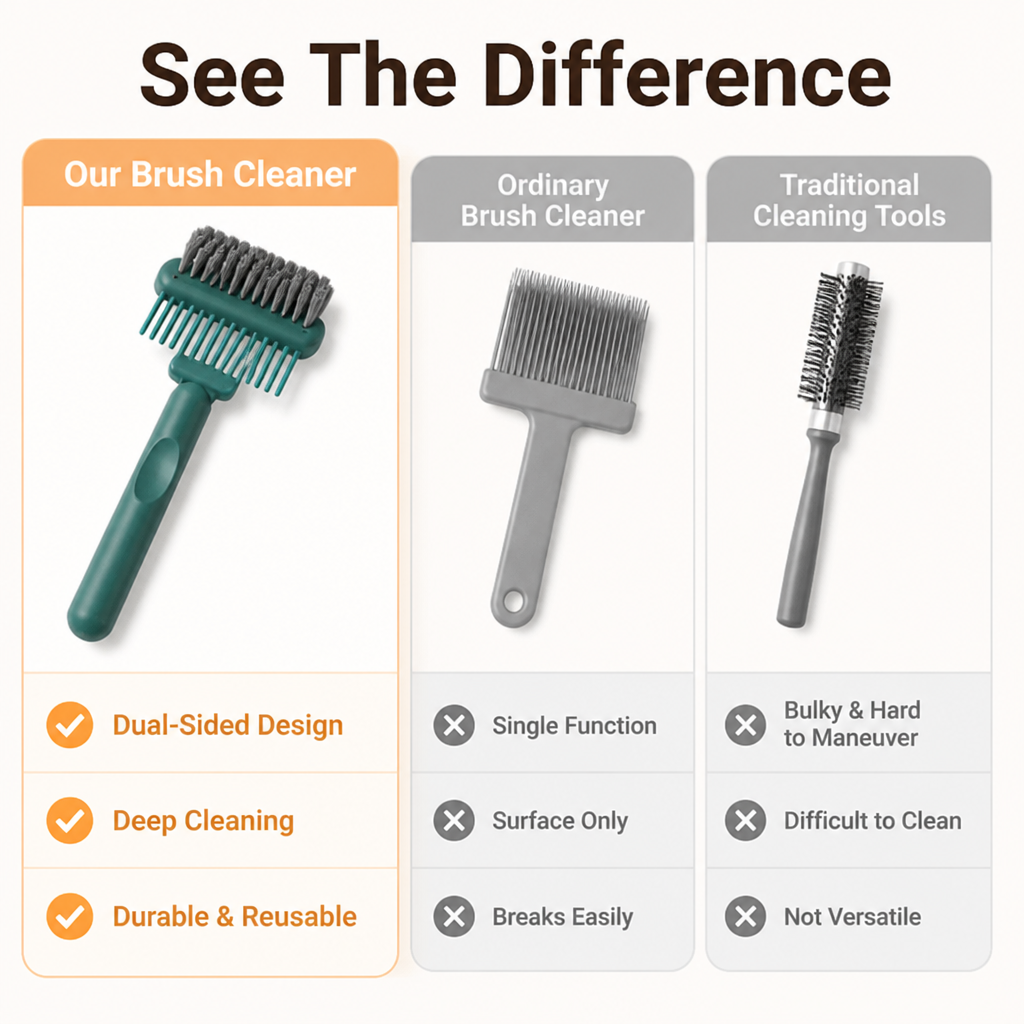 SwiftSheen™ 2-in-1 Hairbrush Cleaner — Effortless Brilliance for Pristine, Healthy Brushes Every Time