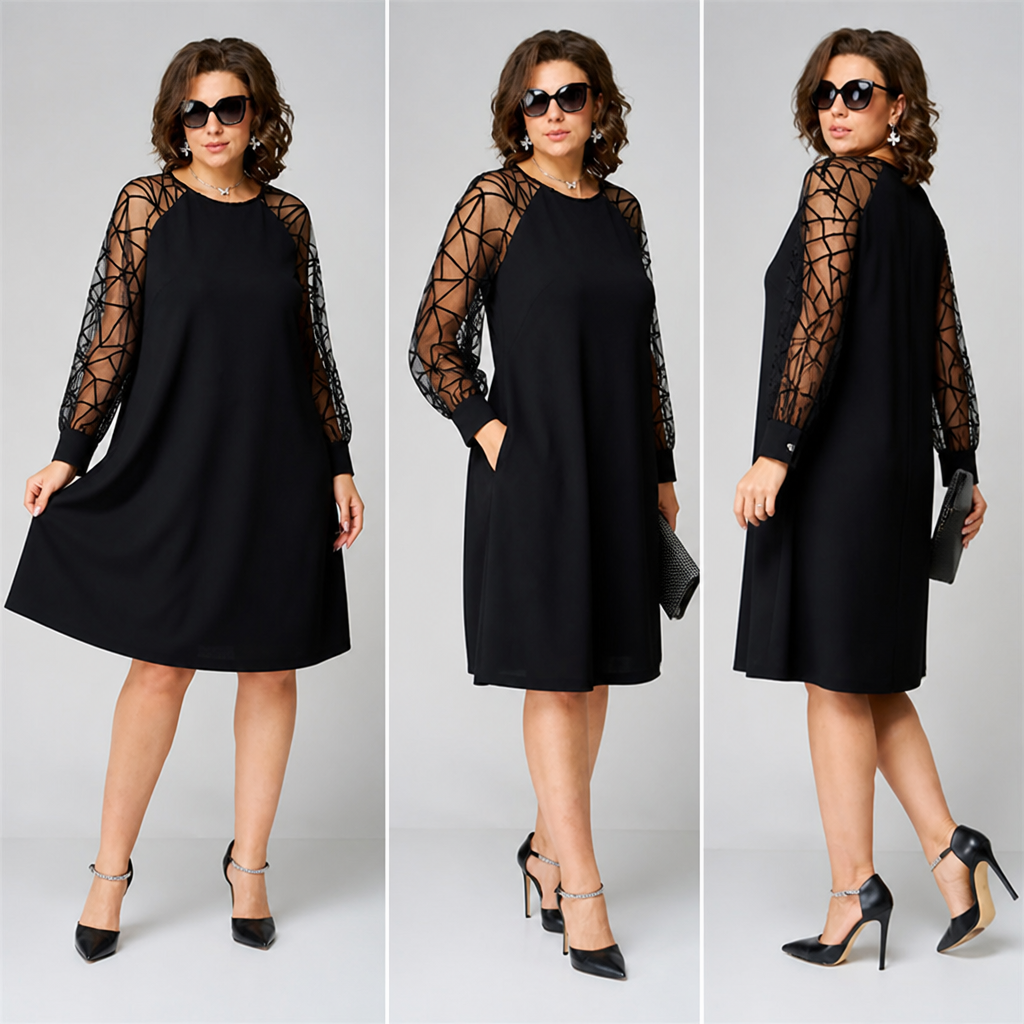 VioraLuxe™ Black Tunic Dress — Unleash Confidence with Effortless Comfort and Chic Style