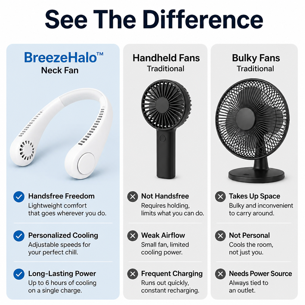 BreezeHalo™ — Stay Cooler, Move Freer, and Beat the Heat All Day Long