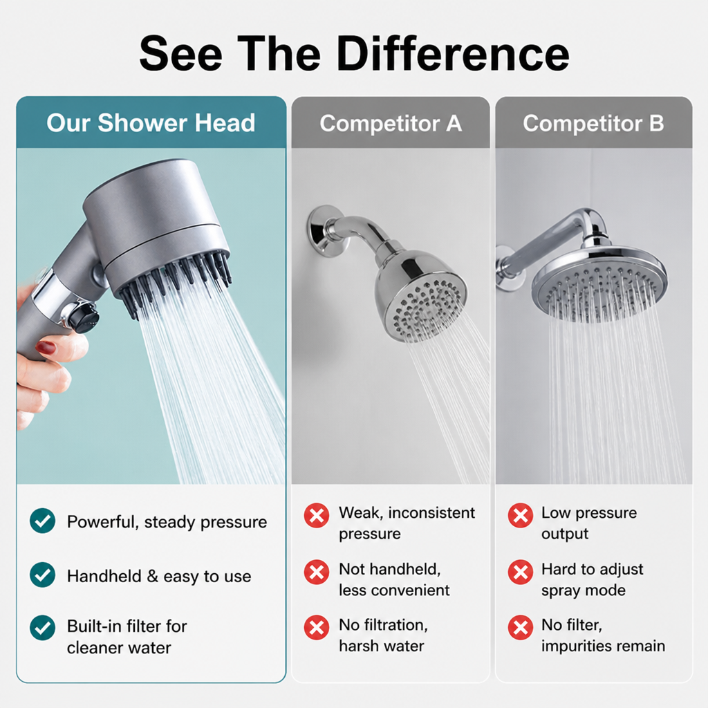 AquaVita™ 4-in-1 Shower Head — Transform Your Shower Into a Revitalizing Spa Escape Every Day
