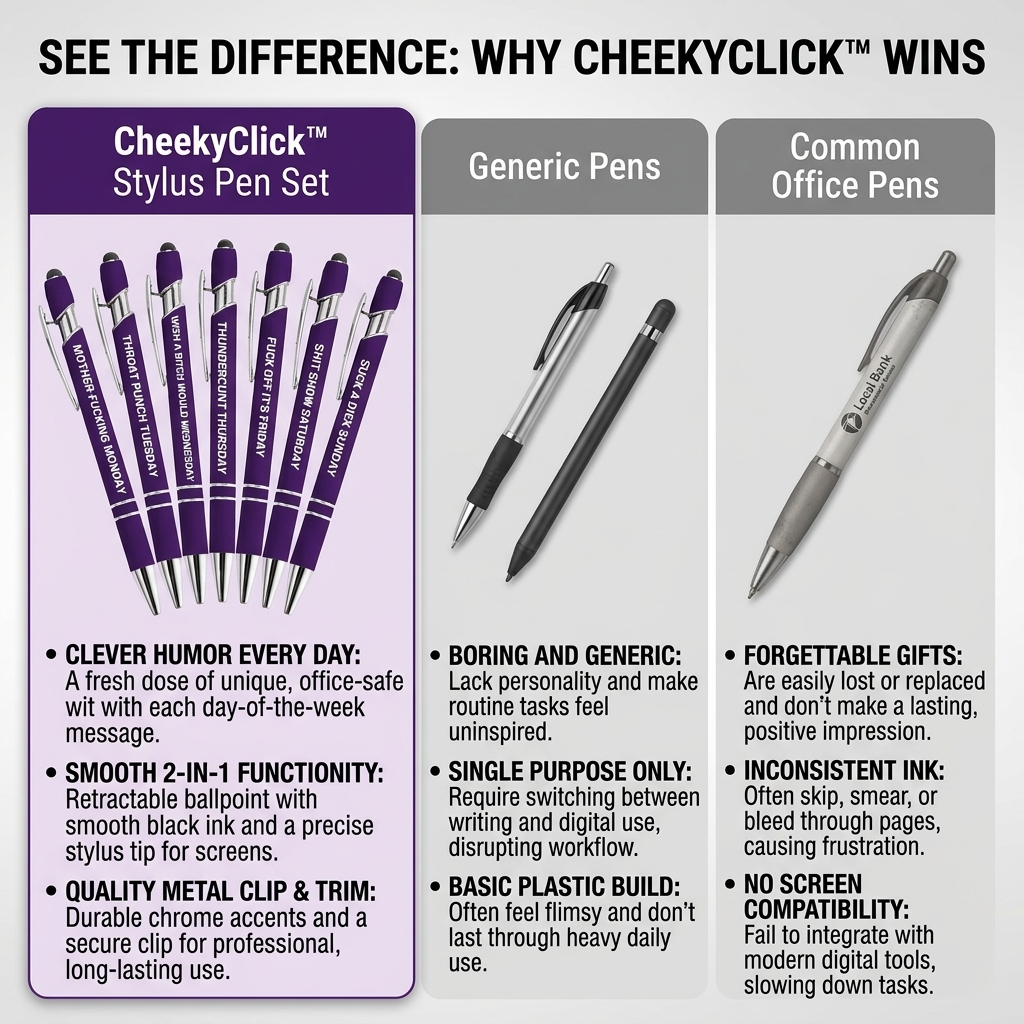 CheekyClick™ Stylus Pen Set — Turn Every Task Into a Smooth, Smile-Powered Win