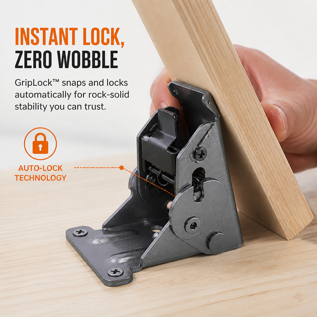 GripLock™ — Snap Folding Table Legs Into Rock-Solid, Wobble-Free Lock (x2)