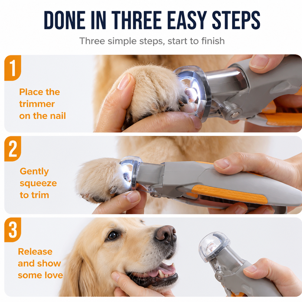 ClariPaw™ Precision Nail Trimmer — Clip with Confidence and Create Calm Moments Your Pet Will Love