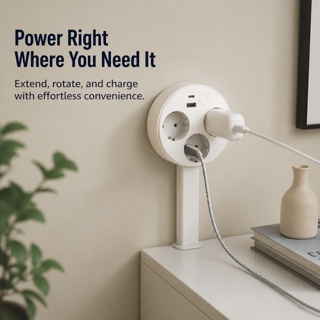 VoltEase™ — Effortless Power Access That Ends Your Outlet Struggles