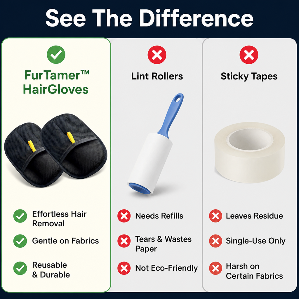 FurTamer™ HairGloves — Effortless Pet Hair Control for a Peaceful, Allergy-Free Home