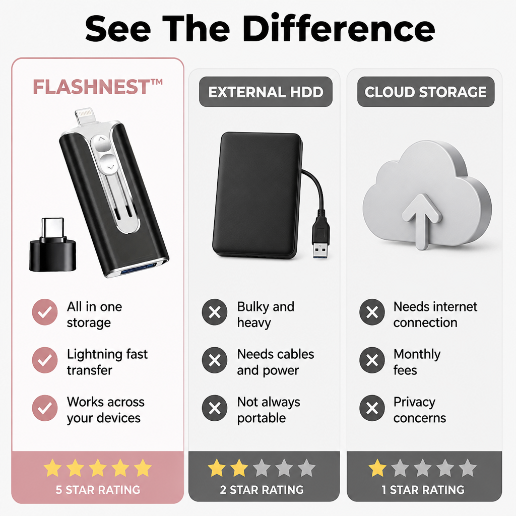 FlashNest™ — Instantly Free Your Devices and Keep Every Memory Safe Forever