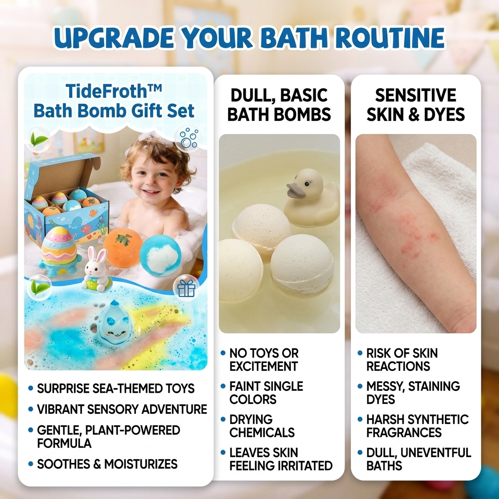 TideFroth™ — Spark Joyful Bath Time Magic with Soothing Colors and Surprise Toys