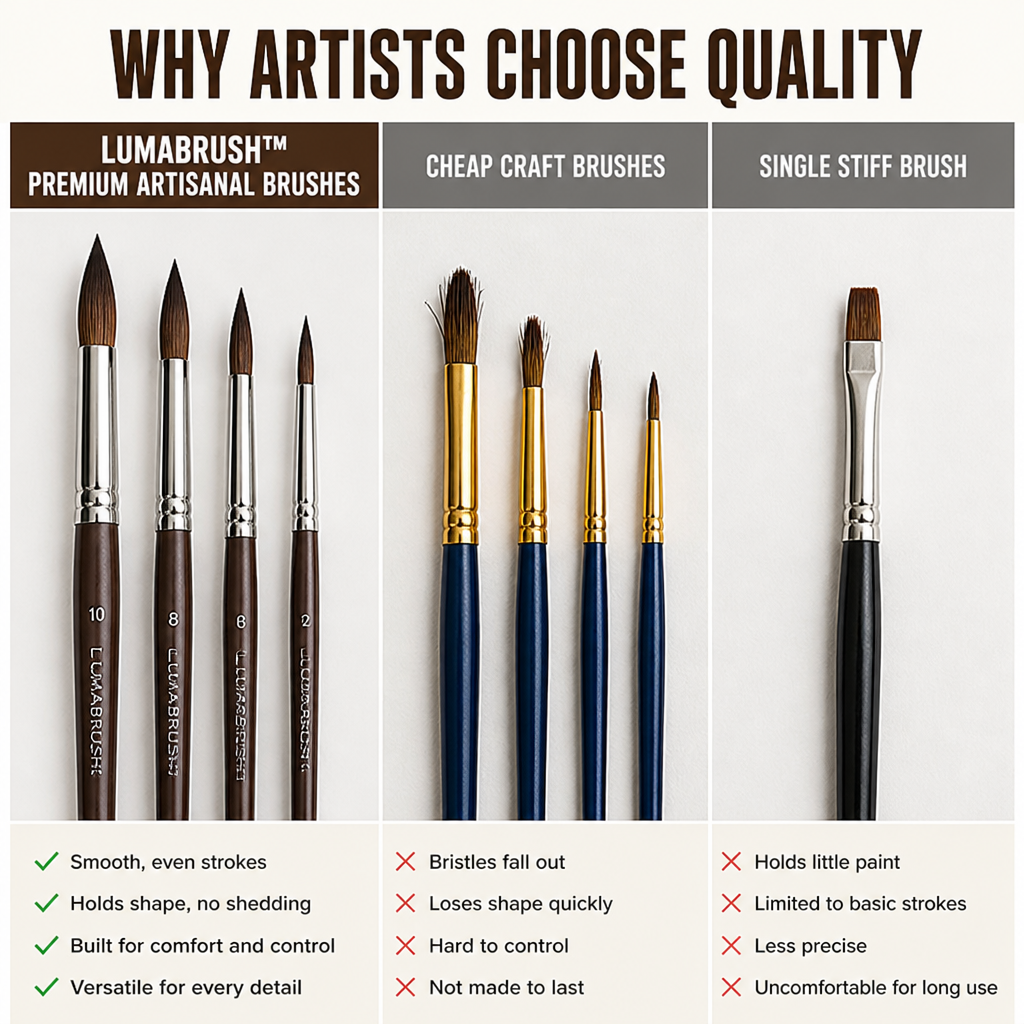 LumaBrush™ Premium Artisanal Brushes — Paint Every Detail with Effortless Precision and Endless Comfort