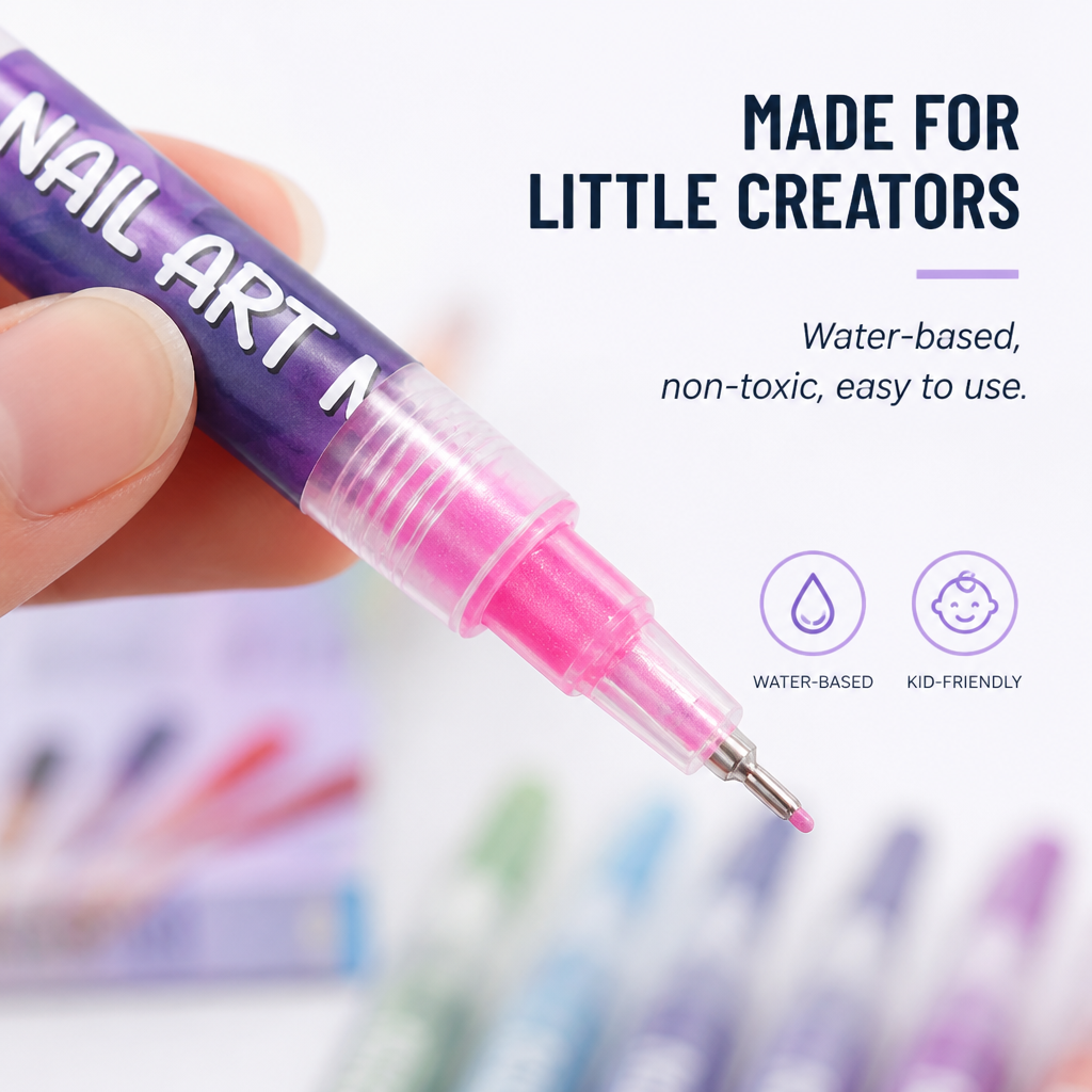 ColorSplash™ Nail Art Pen Set — Ignite Your Child’s Creativity with Instant, Mess-Free Fun
