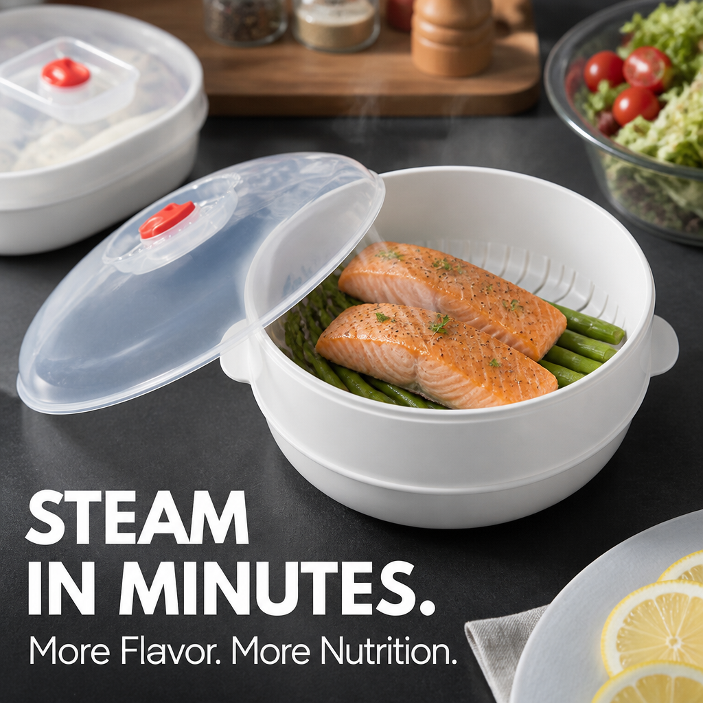 SteamEase™ — Unlock Fast, Flavor-Packed Meals That Energize Your Life