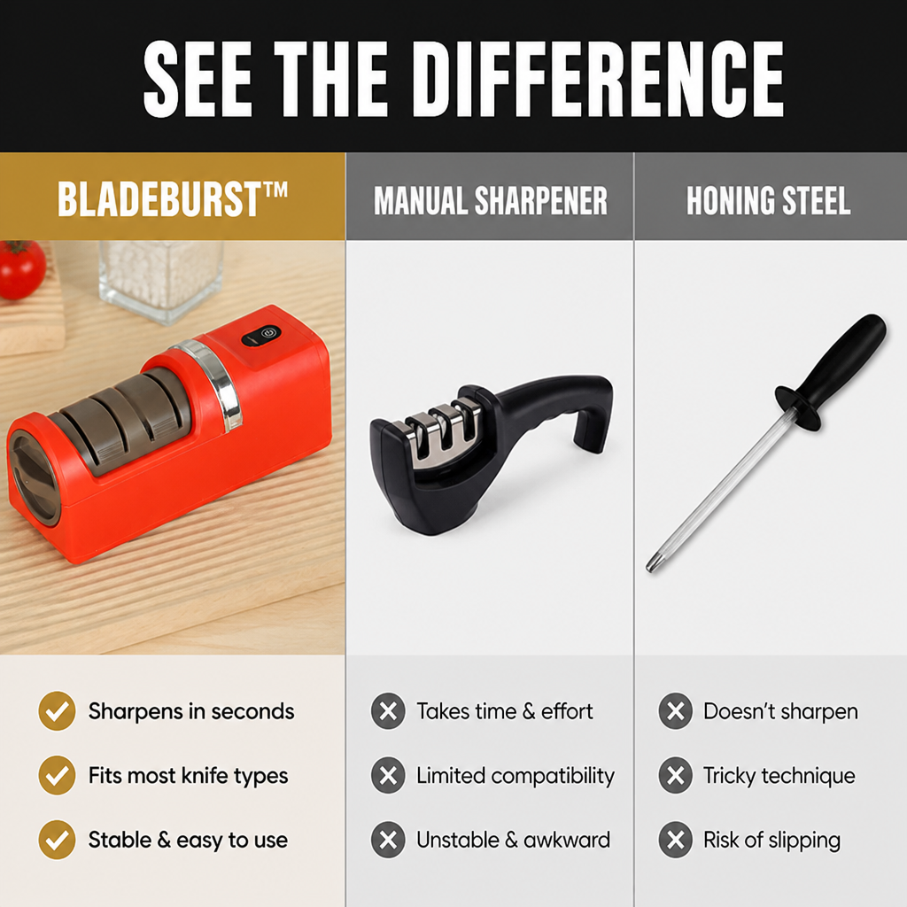BladeBurst™ — Effortless Razor-Sharp Knives That Make Cooking a Joy