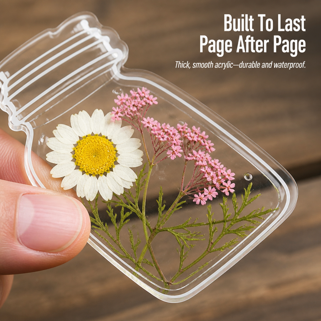 VerdantaLeaf™ — Mark Your Page With Real Pressed Flowers Sealed in Waterproof Acrylic