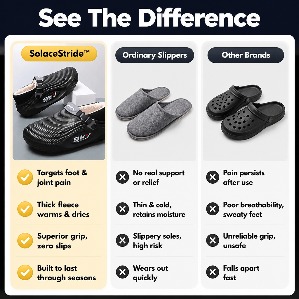 SolaceStride™ — Warm Cold, Aching Feet Into Cozy, Pain-Free All-Day Comfort
