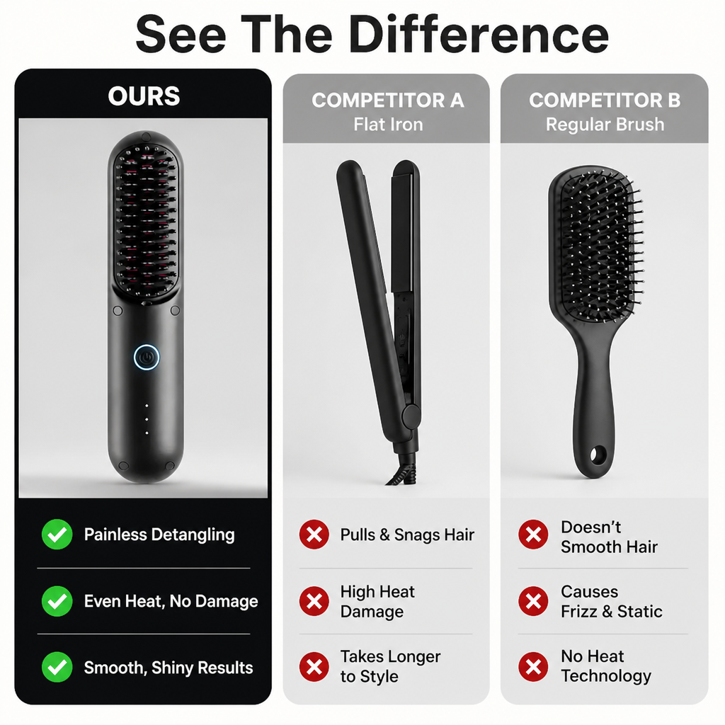 RadianceRush™ — Brush Frizz Into Glossy, Salon-Smooth Hair in One Cordless Pass