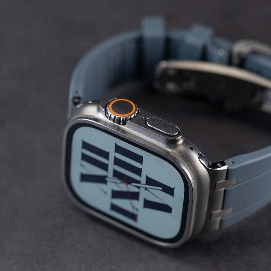 Thick Silicone Strap with Titanium Connector for Apple Watch
