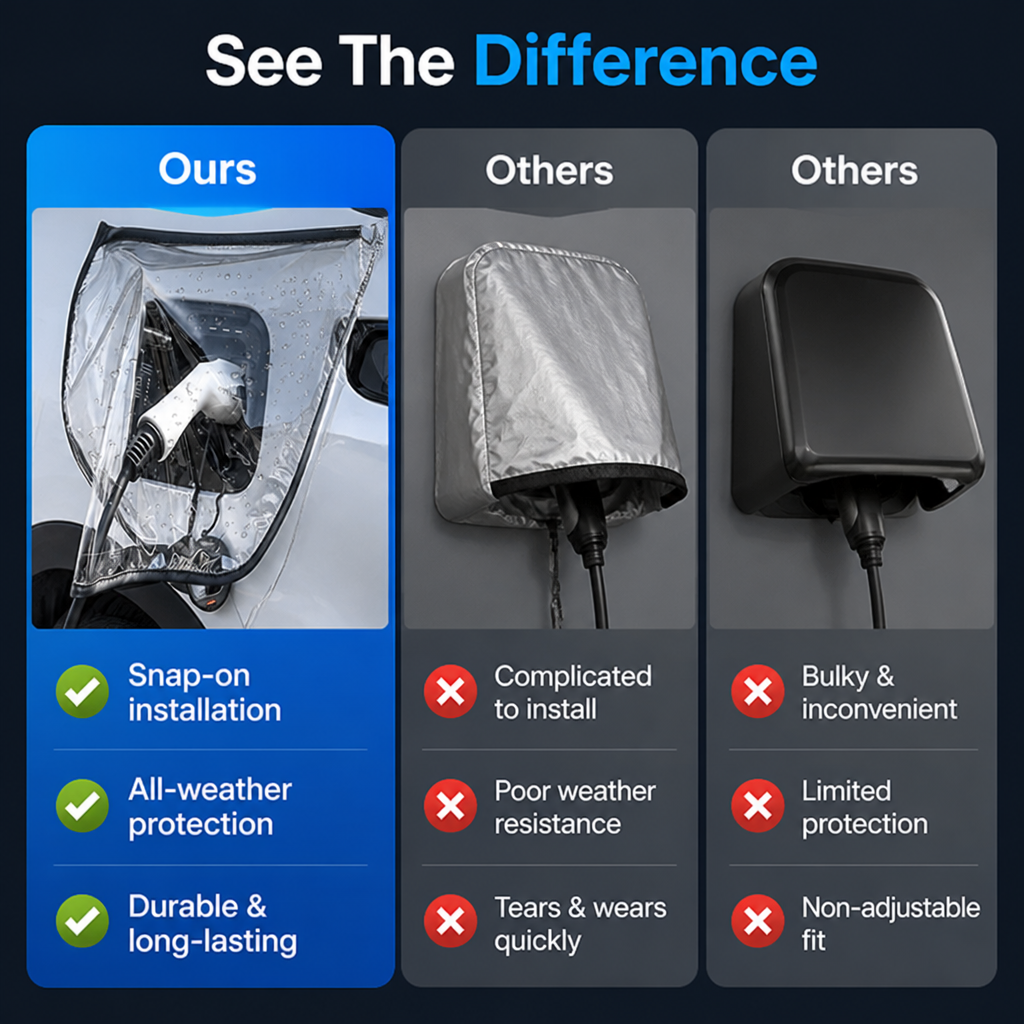 StormGuard™ — Snap-On Armor That Keeps Your EV Charger Flawless Rain or Shine