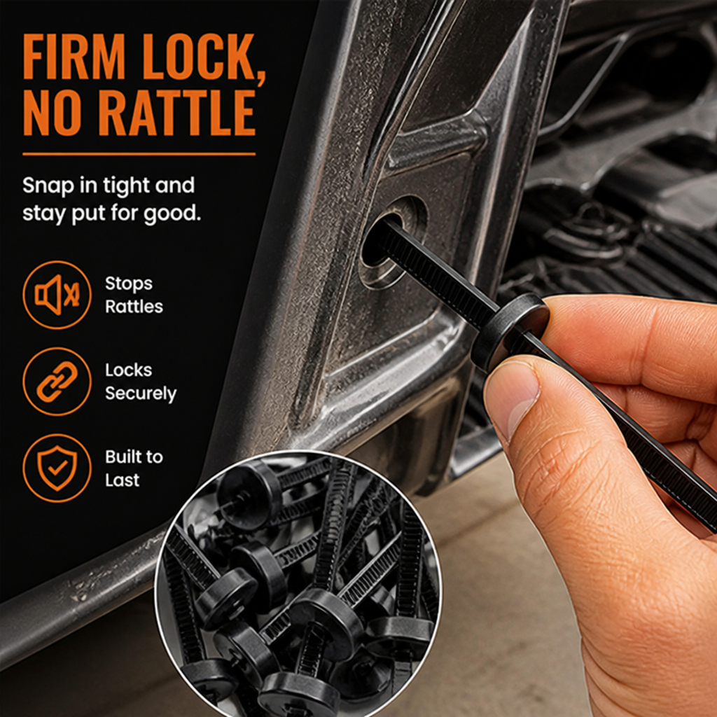GripTightPro™ Nylon Lock Clips — Snap-On Strength That Ends Your Car’s Rattling Nightmare