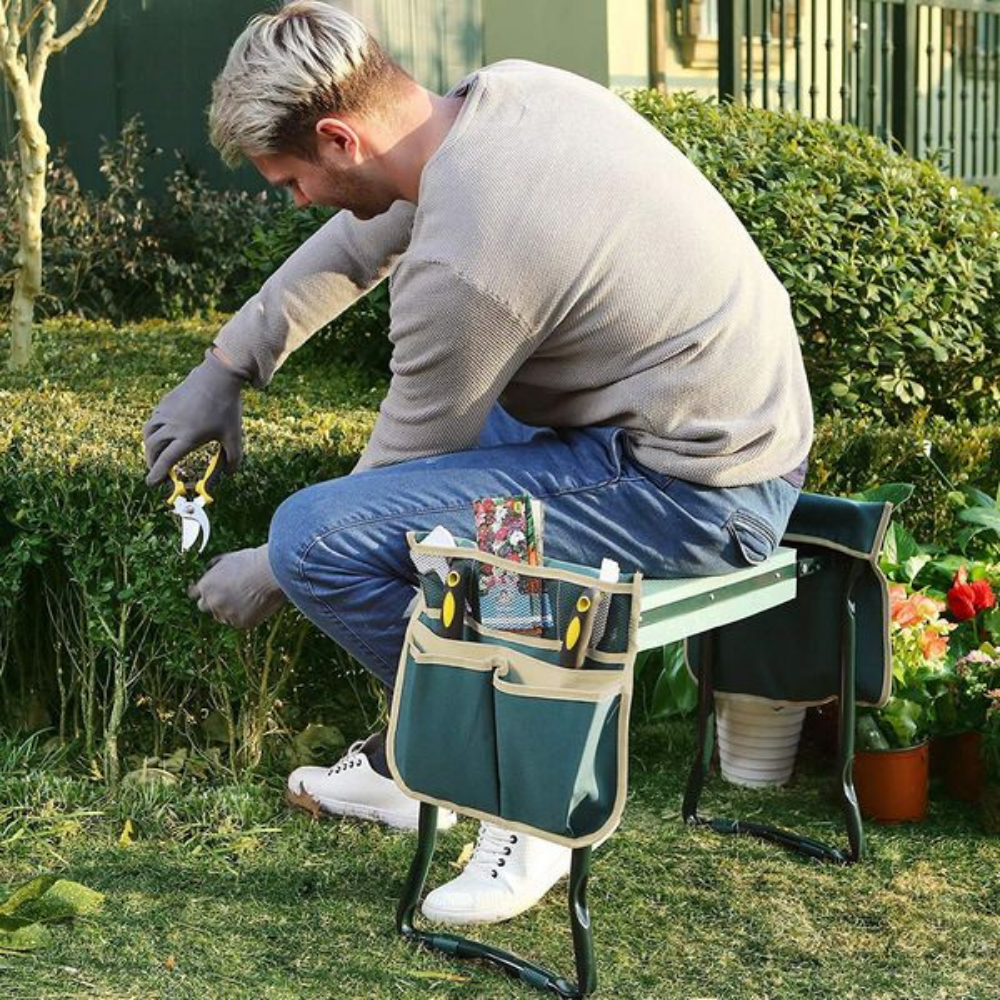 Foldable Garden Kneeling Pad | Knee-Comfort Design | Dual Seat & Handles | BeetBuddy