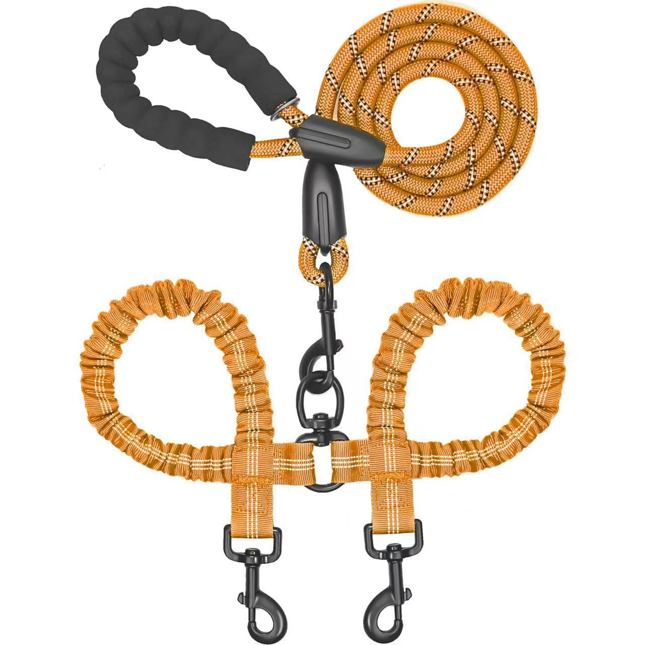 VersaTether™ — Effortless, Tangle-Free Control for Happier, Calmer Walks with Two Dogs
