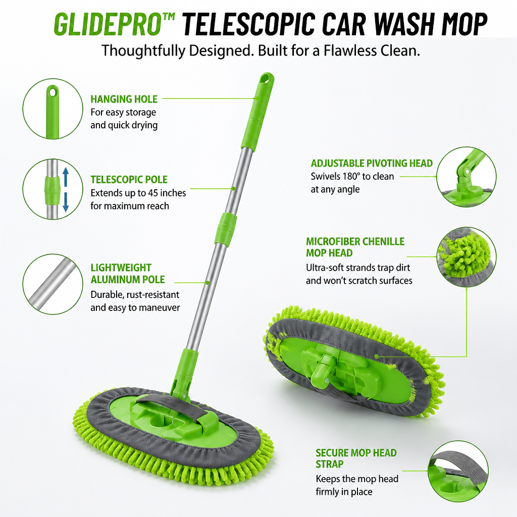 GlidePro™ — Effortless Reach for a Scratch-Free, Showroom Shine Every Time