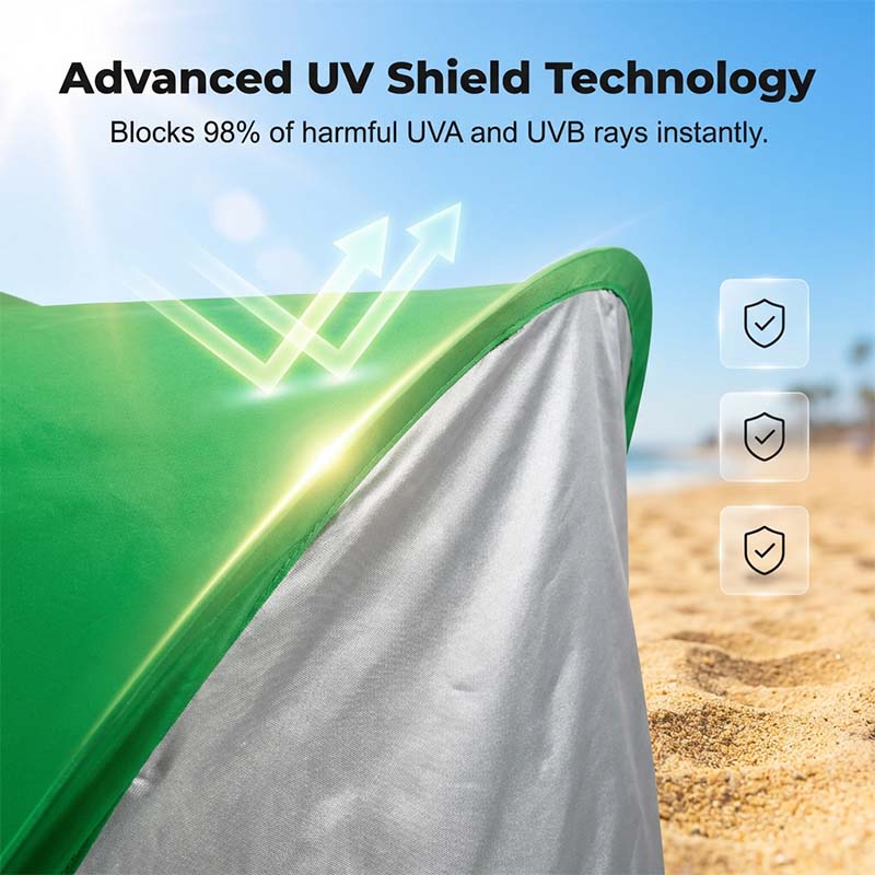 Pop-Up Beach Tent with 98% UV Protection - Sunshade Shelter