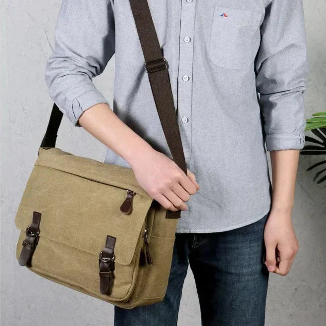 Stylish Canvas Shoulder Bag for Organized Travel