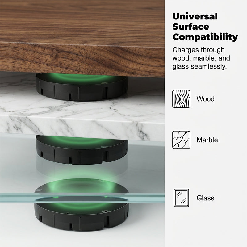 Charging Hub for Under-Desk Use | Concealed Installation | Drills Through Wood and Stone | HiddenVolt