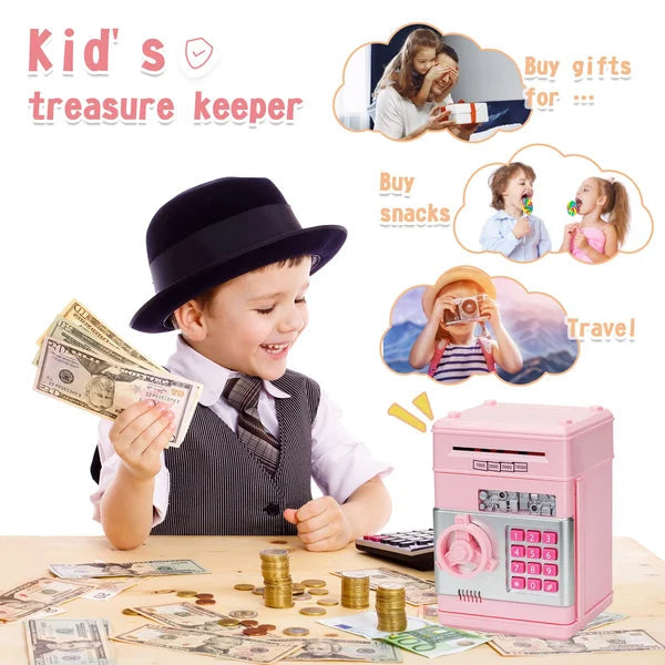 Mini Piggy Bank - Safeguards Pocket Money and Turns Saving into Fun Adventure for Kids