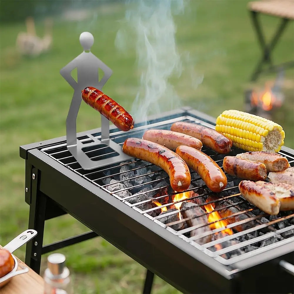 Stainless Steel Grill Holder Set – Pack of 4