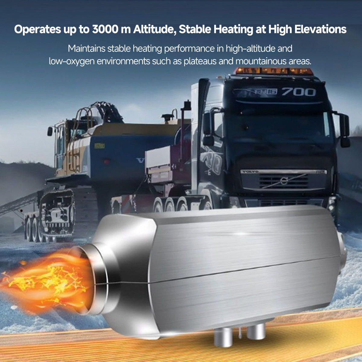 Portable 5000W Diesel Parking Heater for Cars, Trucks, RVs – Quiet Rapid Heating