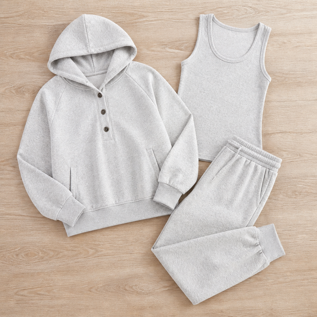 Versaform™ 3-Piece Sweatshirt Set — Slip Into Unmatched Comfort and Effortless Style All Day Long