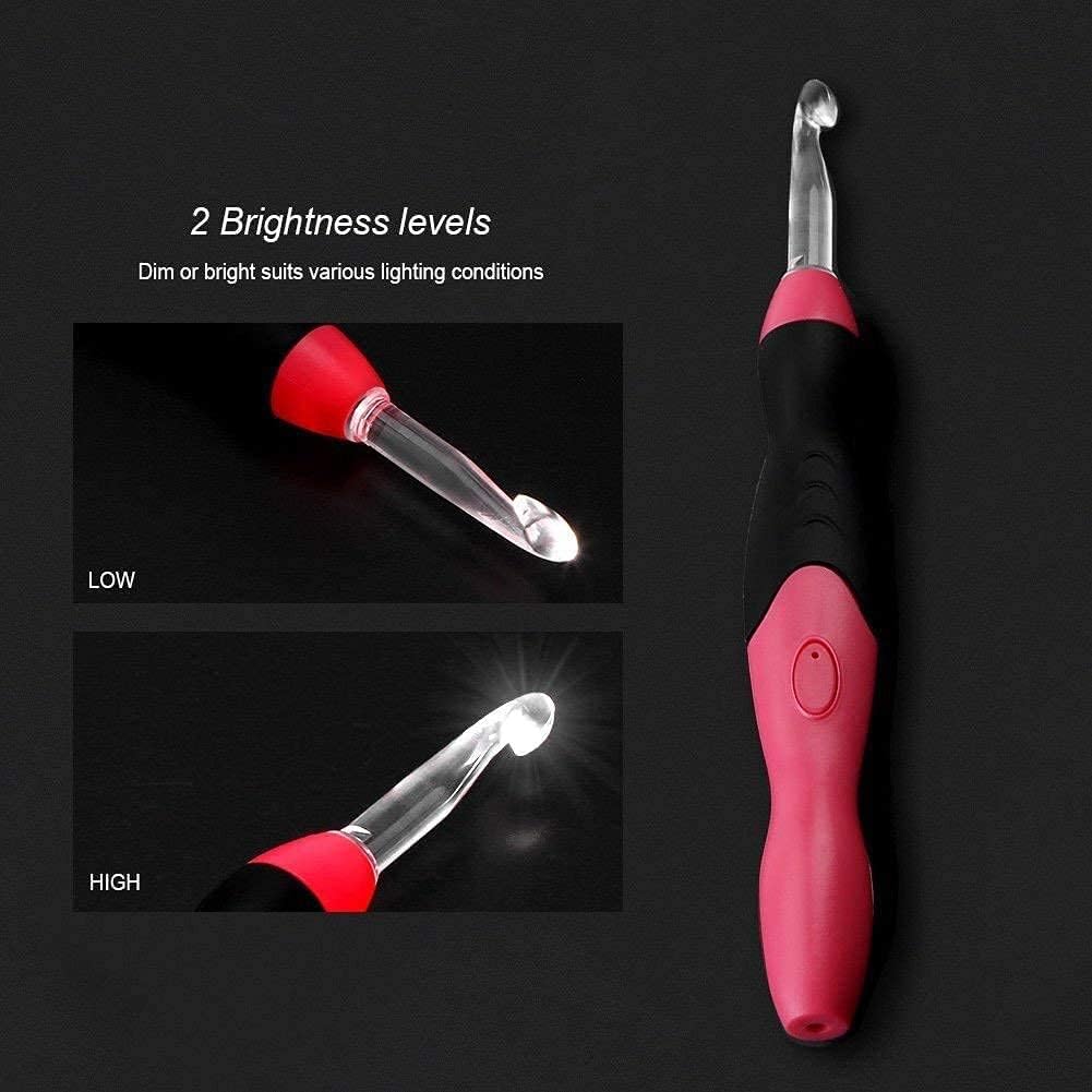 LED Crochet Hook with Ergonomic Handle – Glow Stitch Design