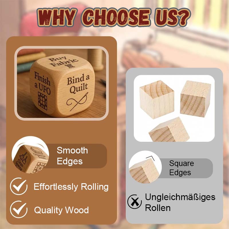 Wooden Choice Dice | Creative Impulses by Roll | Laser Engraved | CraftDice