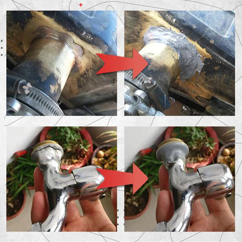 Metal repair adhesive