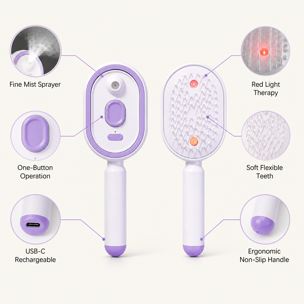 RevitaSilk™ Scalp Massager Comb — Turn Every Stroke into Silky, Stress-Free Hair Bliss
