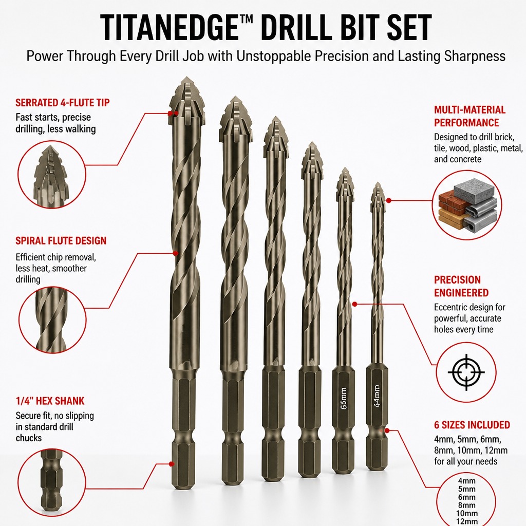 TitanEdge™ — Power Through Every Drill Job with Unstoppable Precision and Lasting Sharpness
