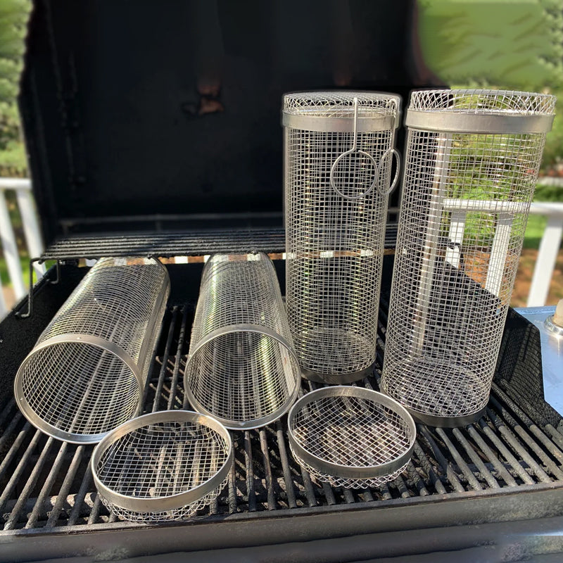 BBQ Cooking Basket | 360° Rotatable | Uniform Heat | Stainless Steel Build | GrillMaster